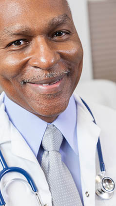 Senior African American Male Doctor With Stethoscope