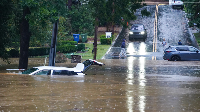 El huracán Helene provoca fuertes lluvias en Georgia.