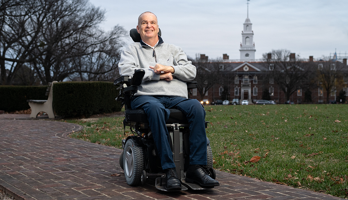 John McNeal, Director of the State Council for Persons with Disabilities for the State of Delaware, photographed at his office in Dover DE for AARP Bulletin, 7 December 2023. 