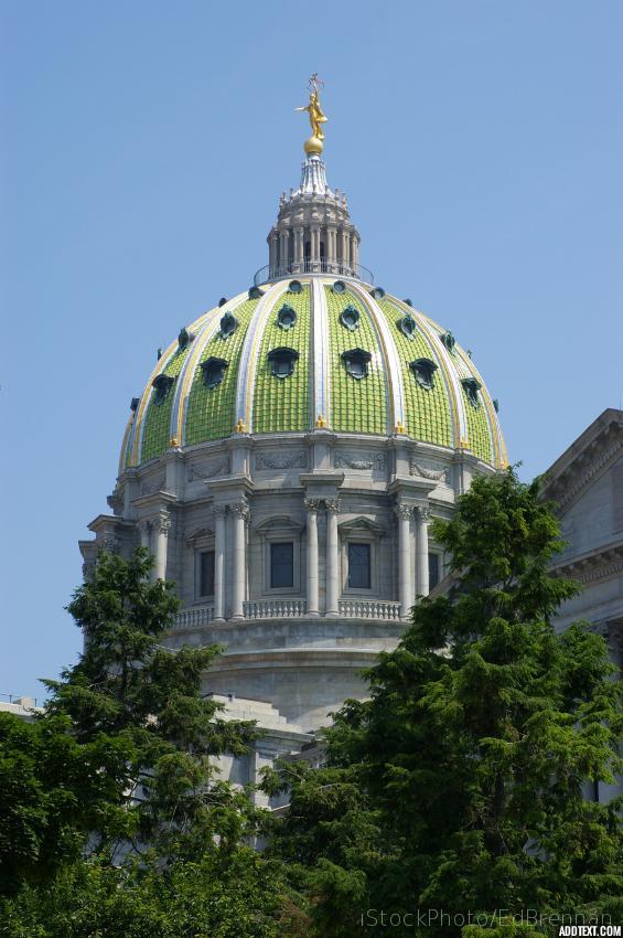 PA Capitol Building with attribution