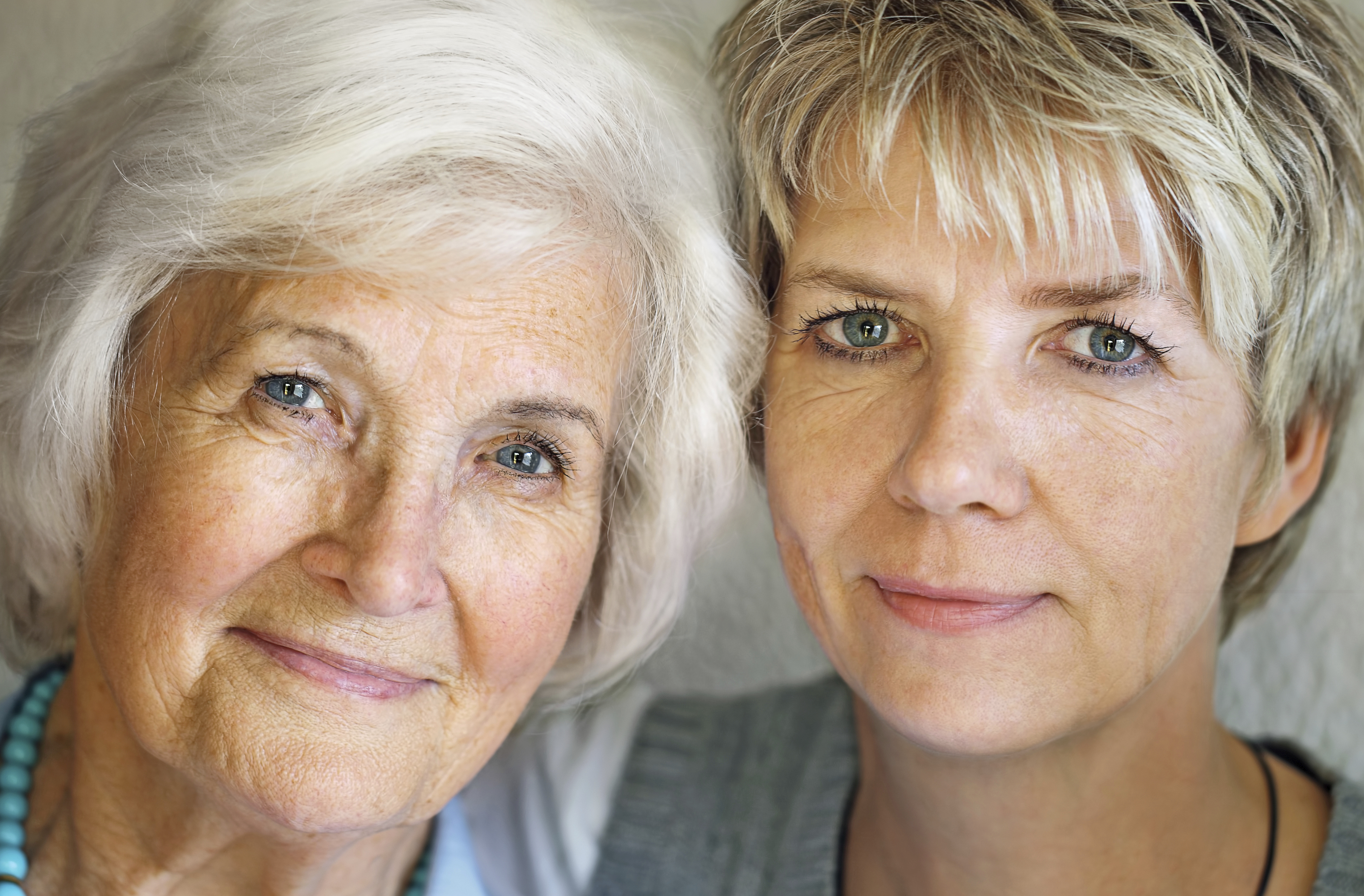 Senior woman  and mature daughter