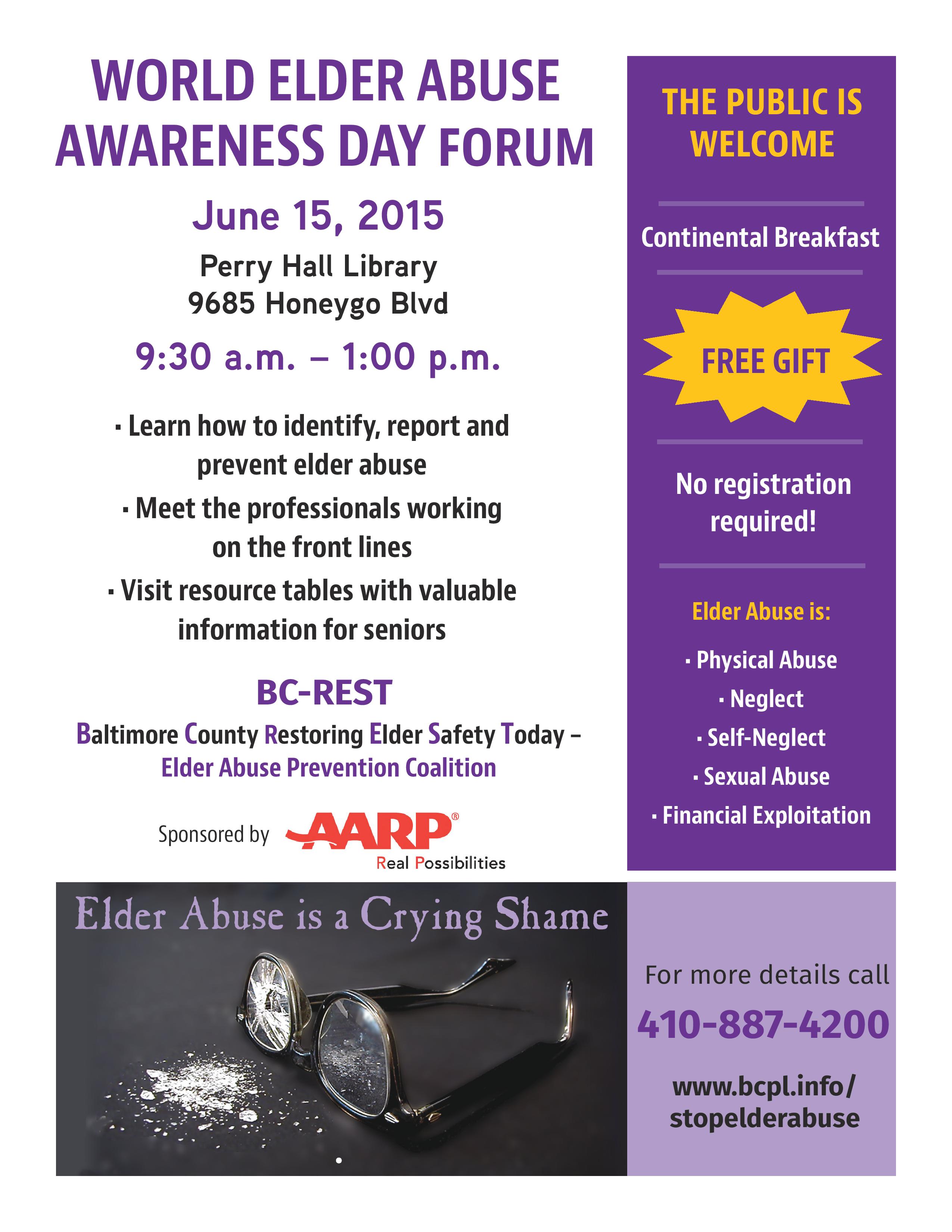 MD BC-REST Elder Abuse Rally 2015 flyer