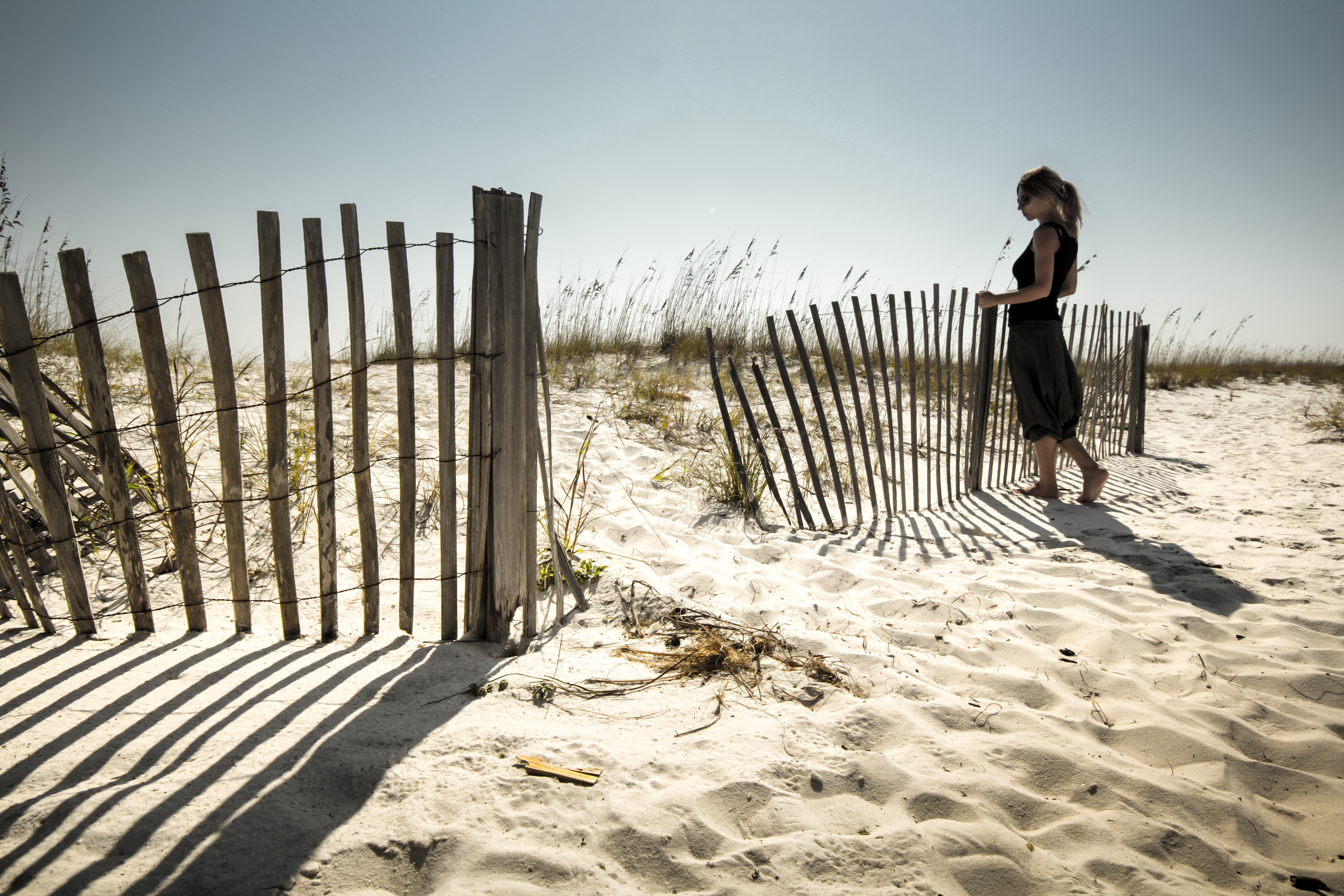 Woman by the beach