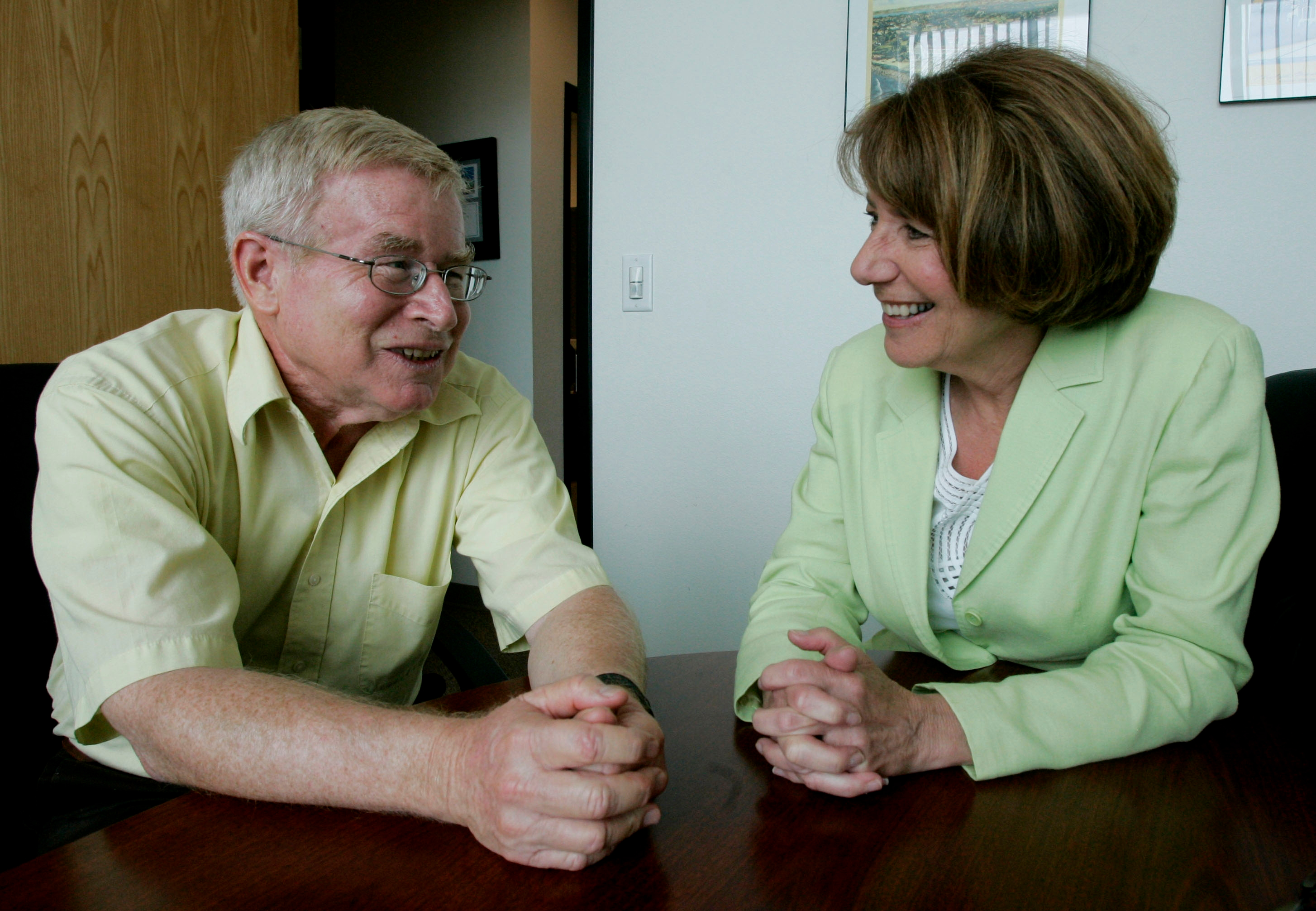 Volunteer meeting with local elected official