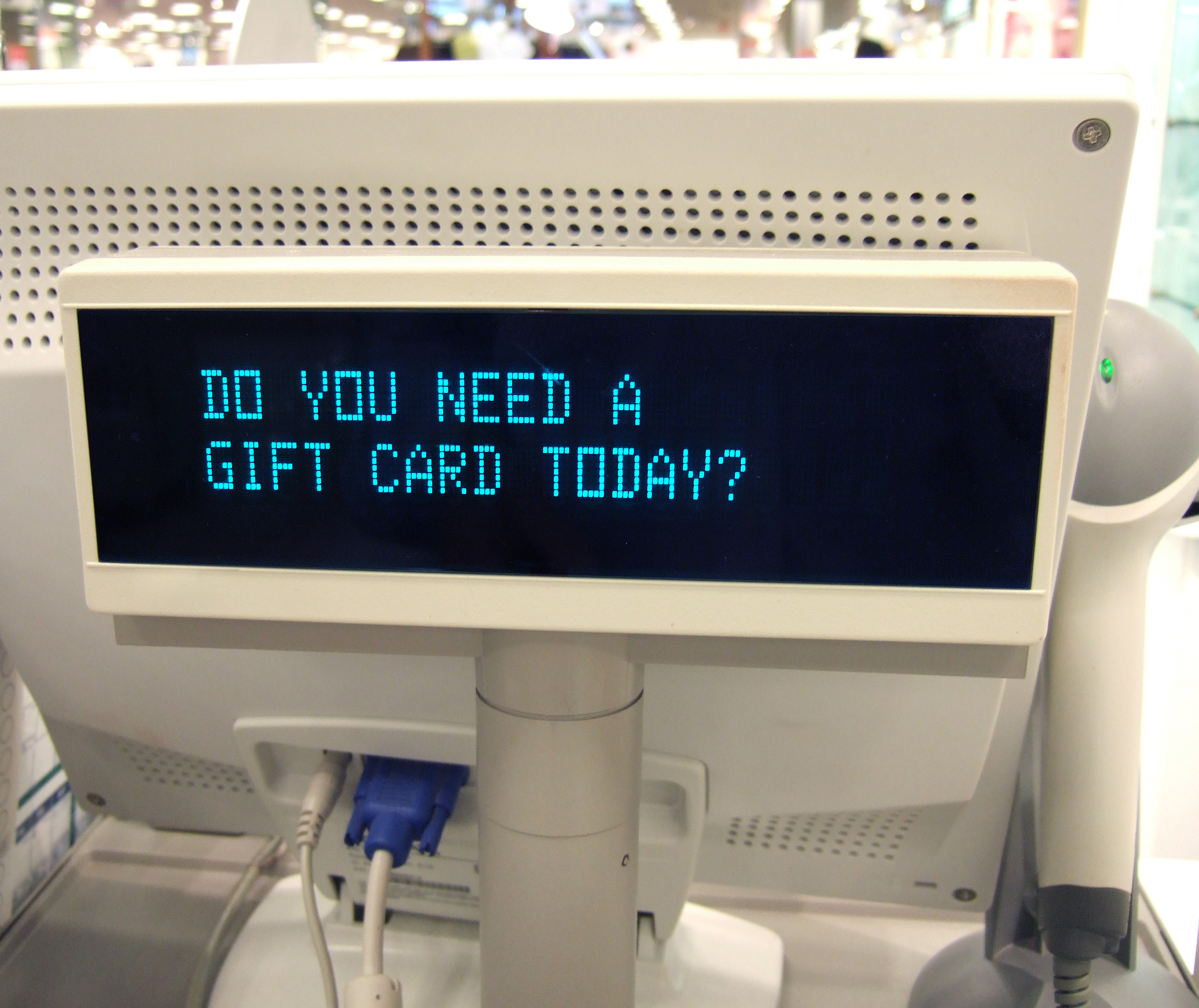 Cash register message