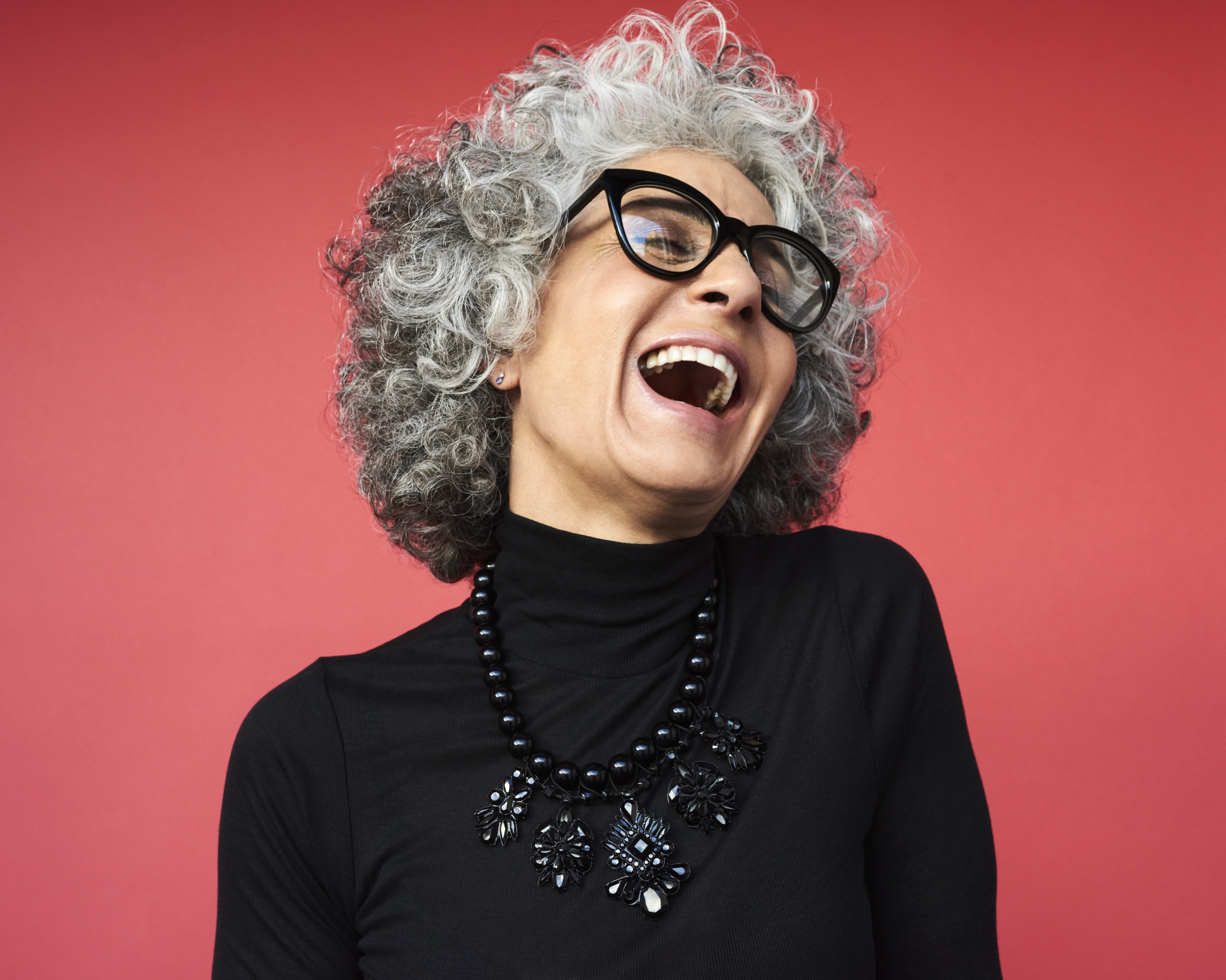 Portrait of mature woman laughing