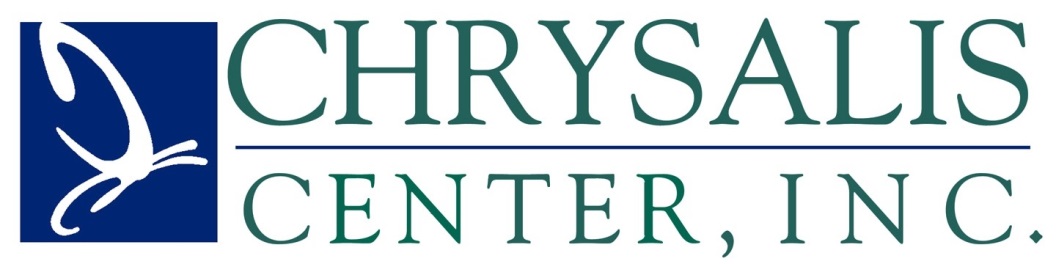 Chrysalis Center logo_for Feb 2016 Volunteer Newsletter