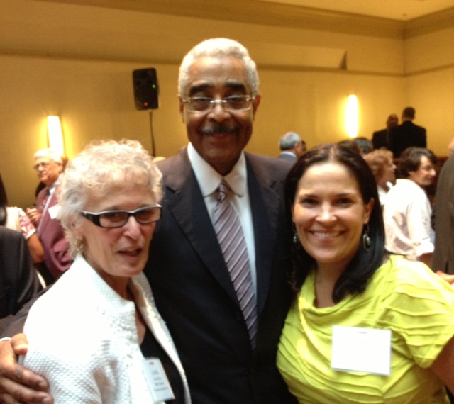 Nora and Laura Green with Barry Rand