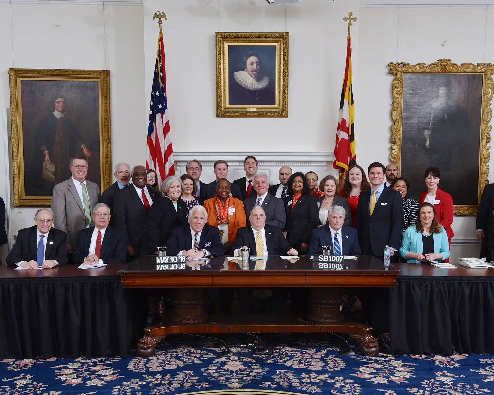 Governor Hogan signs AARP bills into law after 2016 Maryland General Assembly.