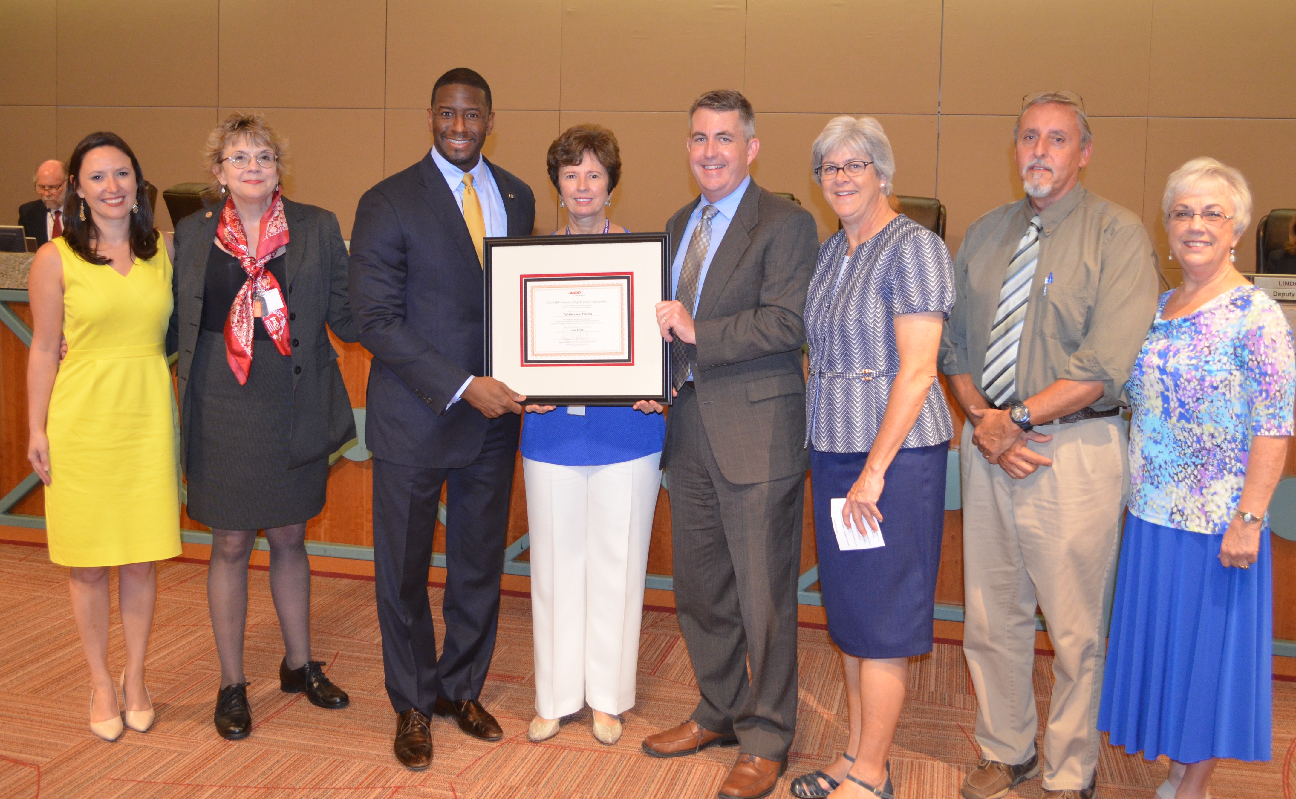 Tallahassee Age Friendly Community Certificate Presentation