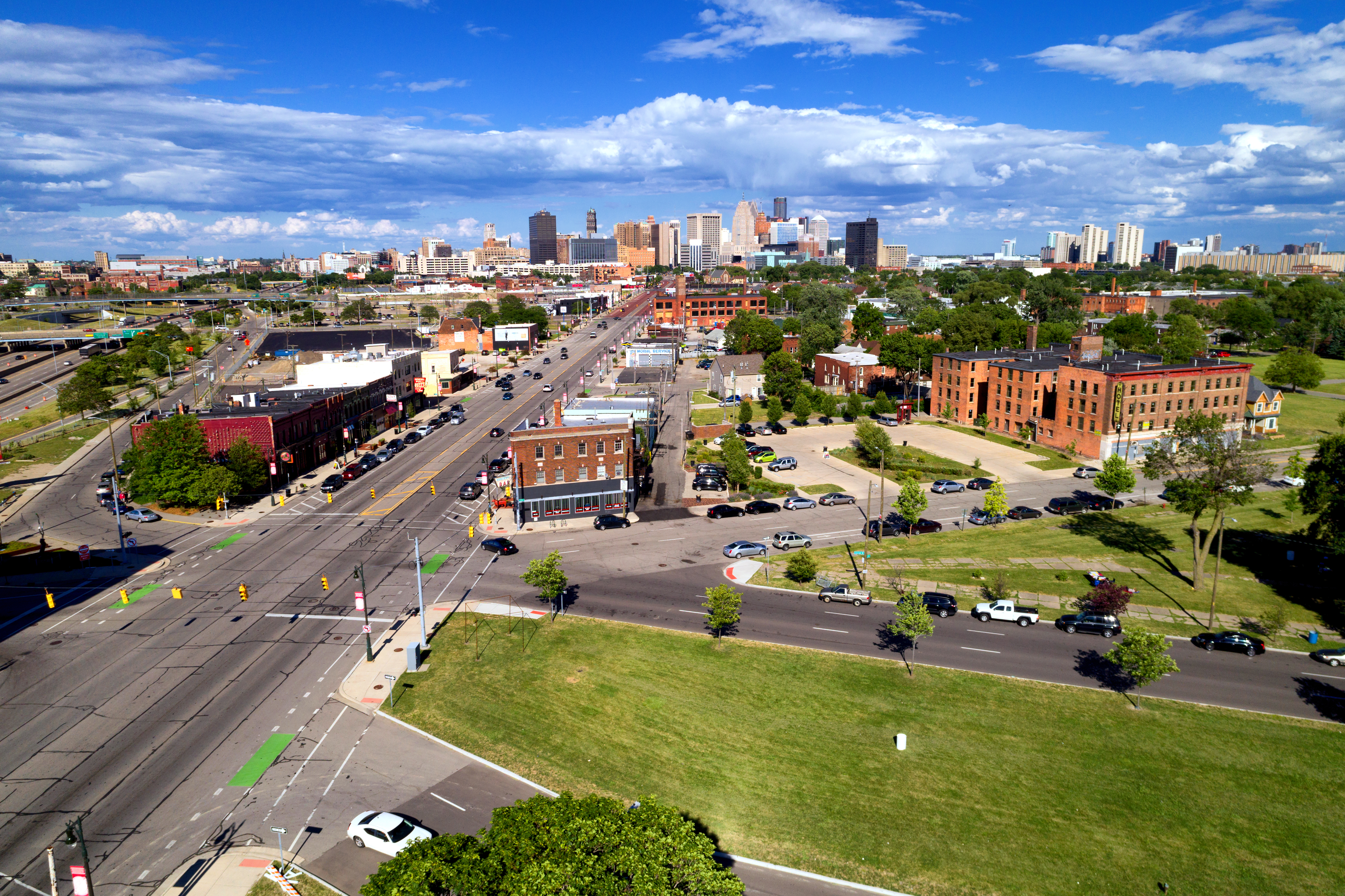 Aerial view of Detroit