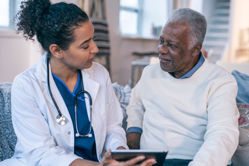 Physician making house call