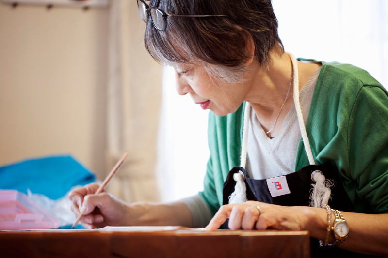 woman working at studio