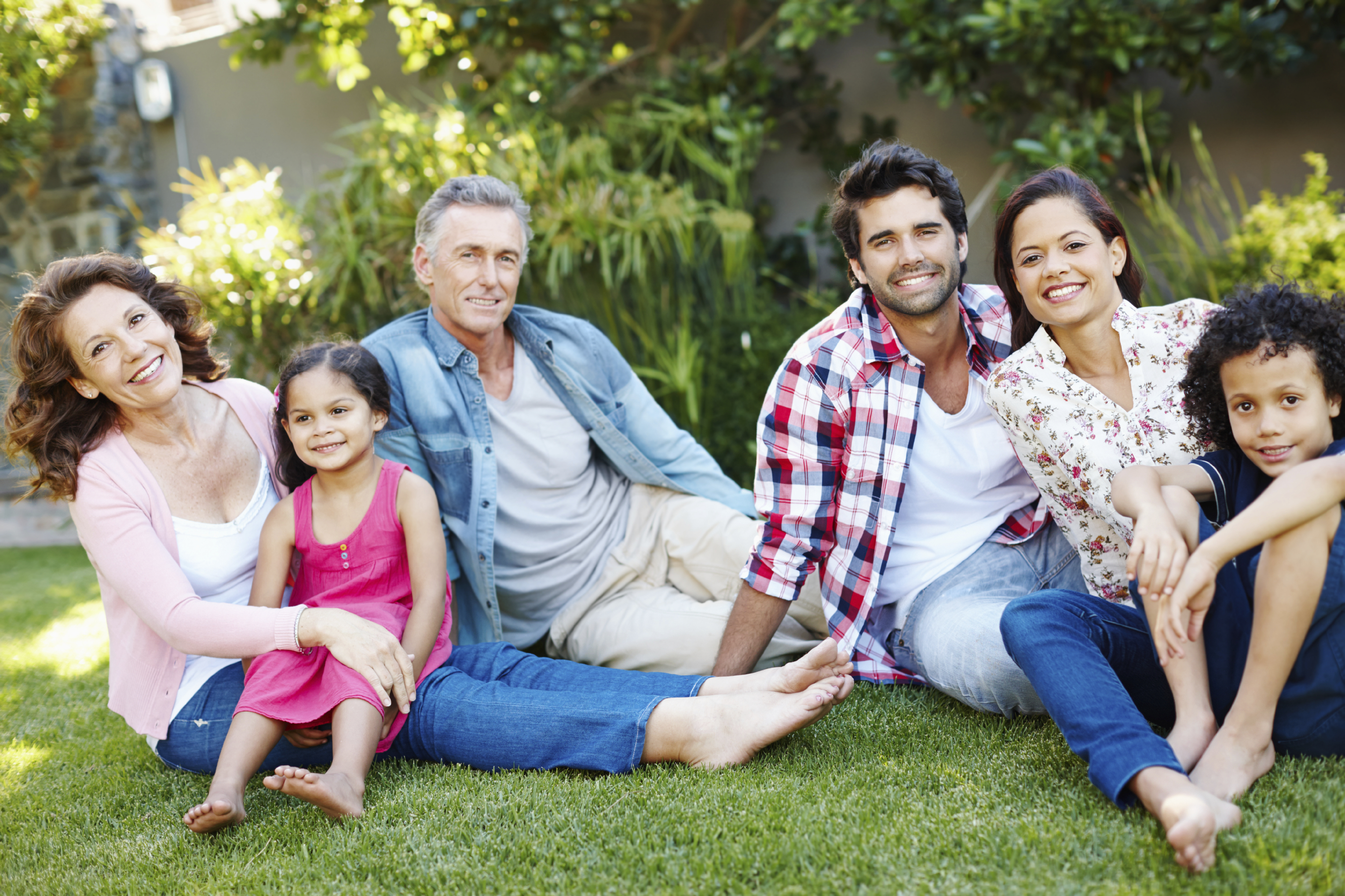 Enjoying family time outdoors