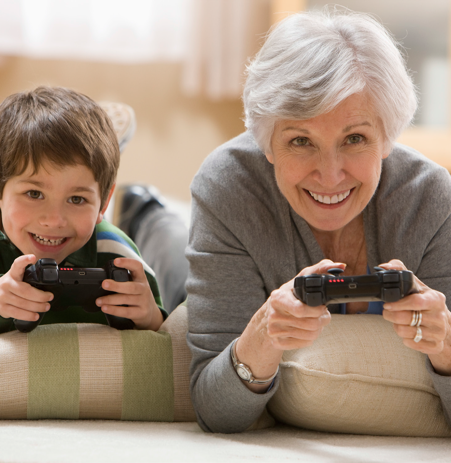 grandmom and boy