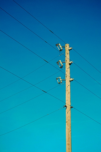 Electric pole and power lines