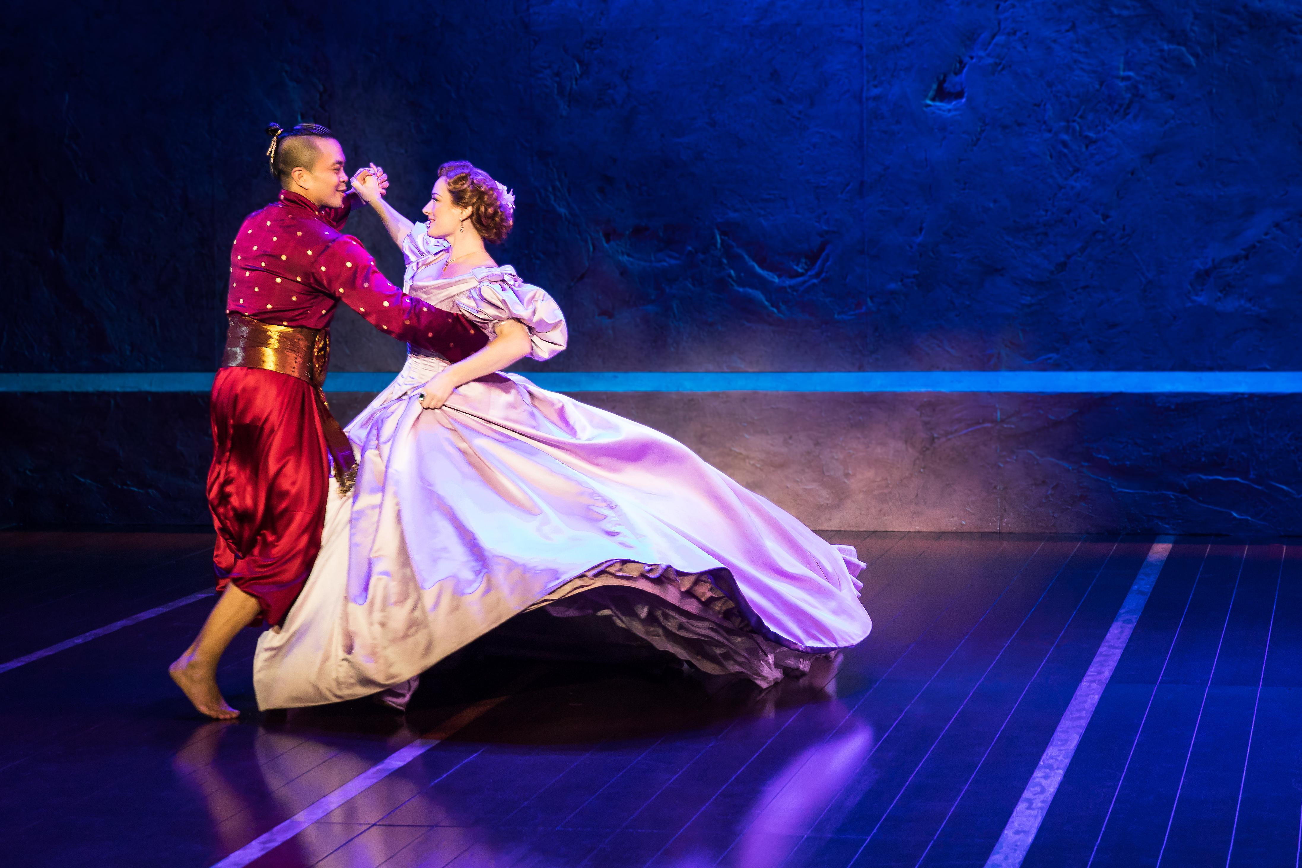 Jose Llana and Laura Michelle Kelly in Rodgers Hammerstein's The King and I. Photo by Matthew Murphy (2)