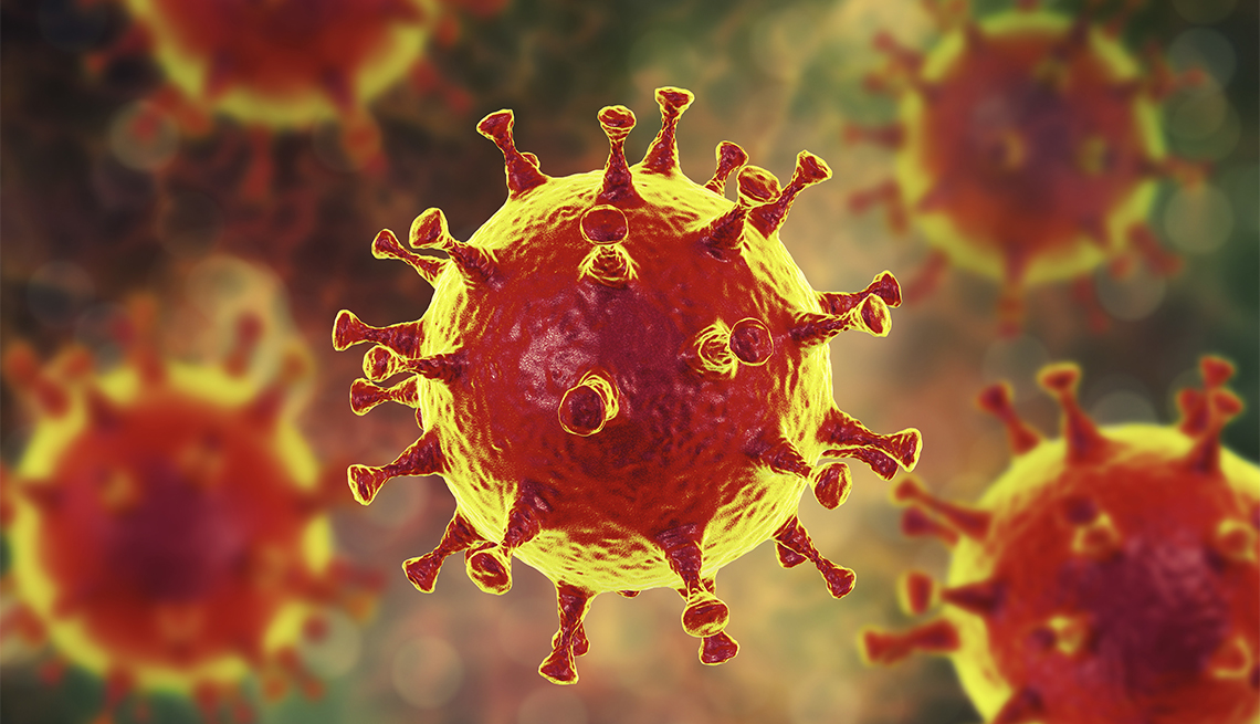 Computer image of a coronavirus