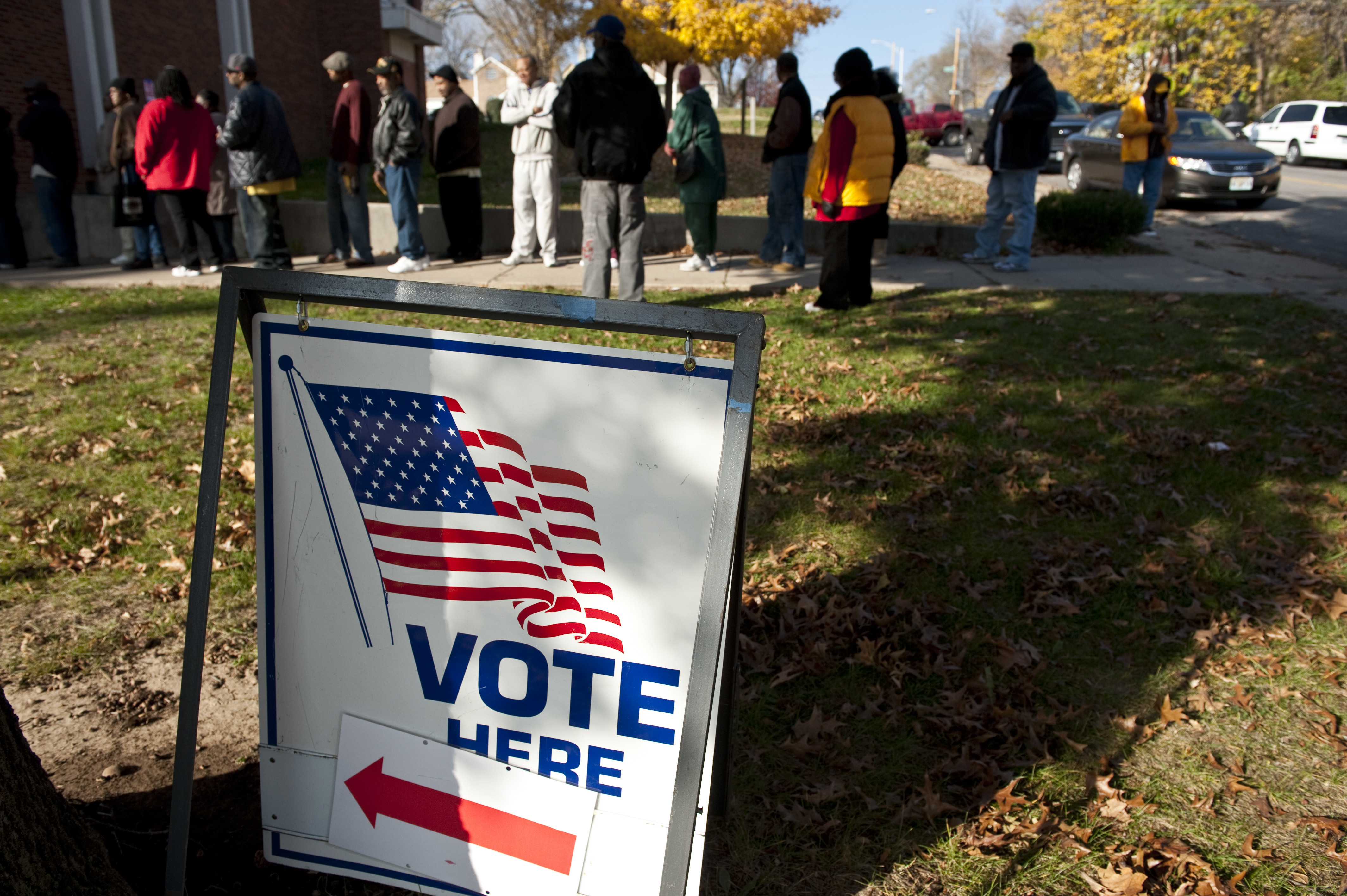 U.S. Citizens Head To The Polls To Vote In Presidential Election