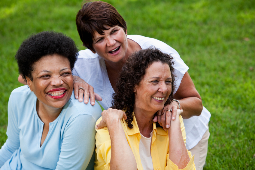 Mature women smiling