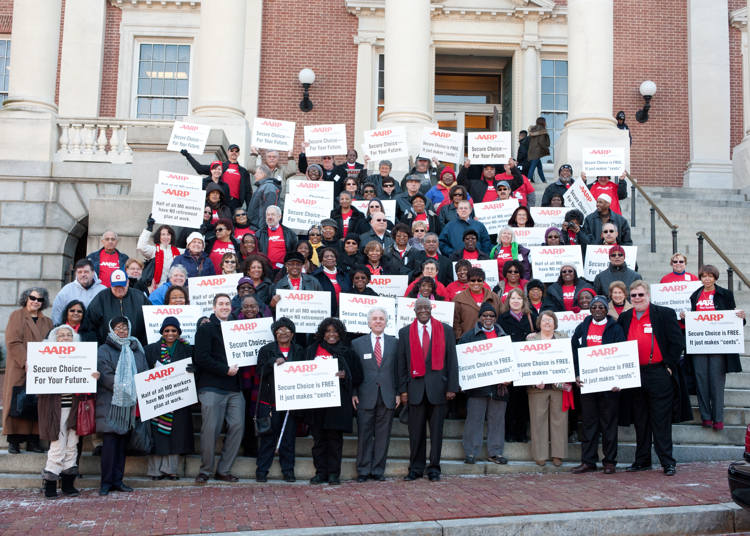 AARP Maryland working for Secure Choice retirement savings.