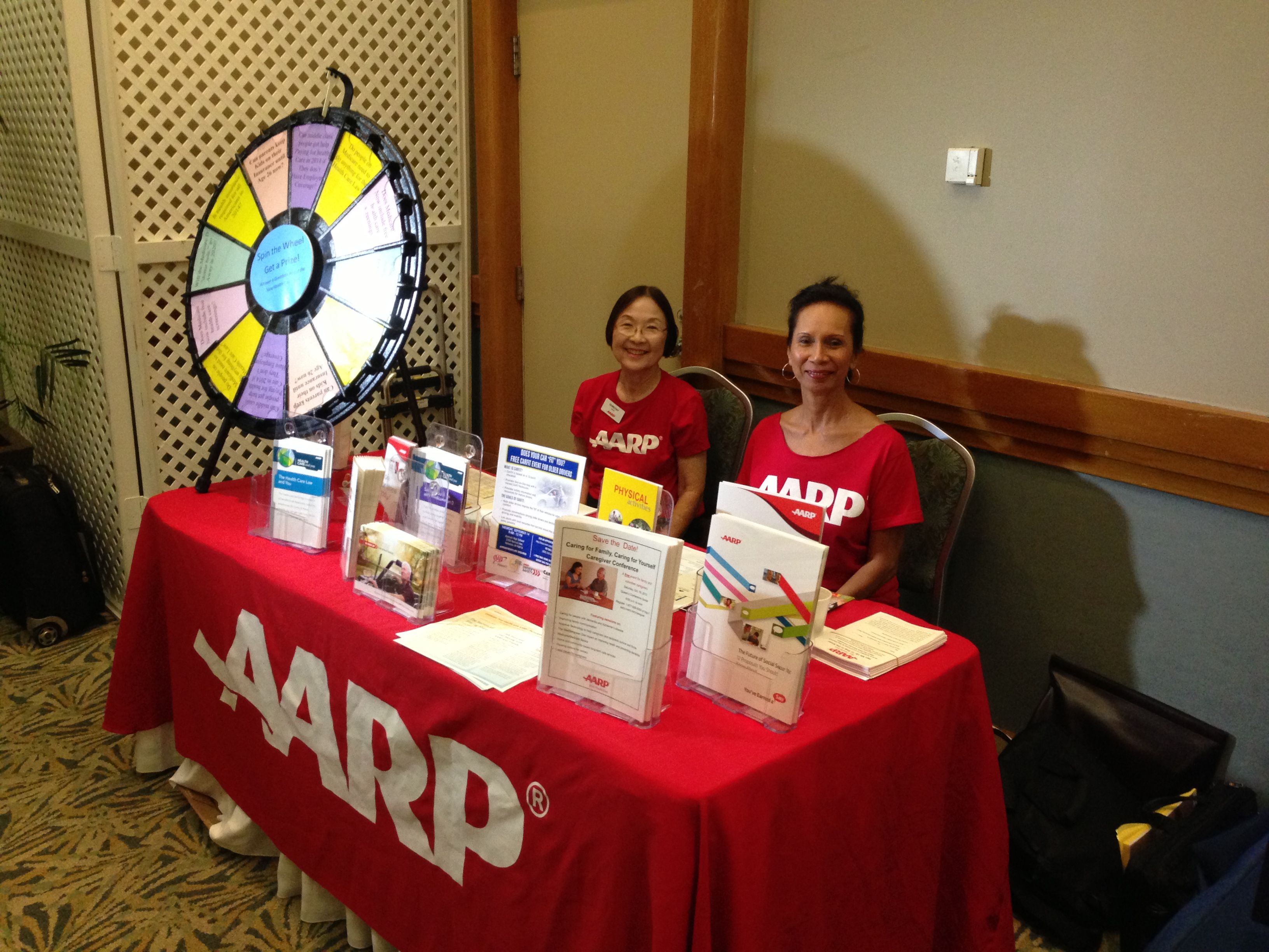 Volunteers with Health Care Wheel