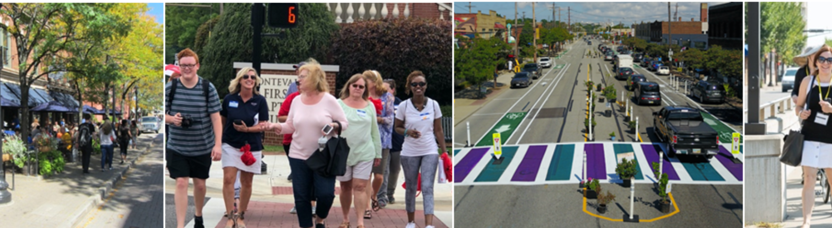 Compilation of images of safe and walkable streets.