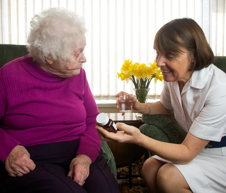 Woman with caregiver_Henfaes_Small