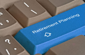 Keyboard with key for Retirement planning