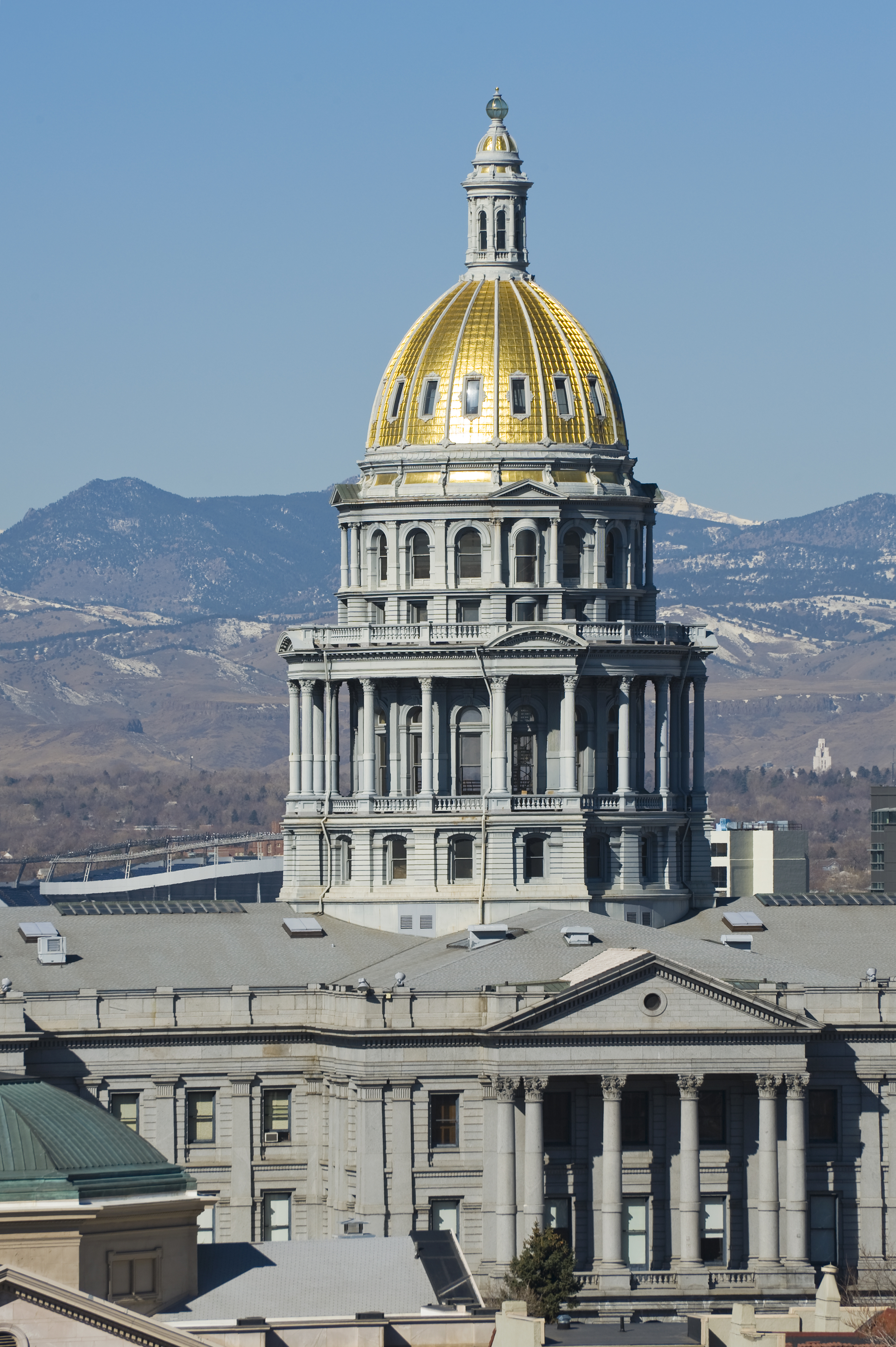 Denver State Capitol Building with Mountain View