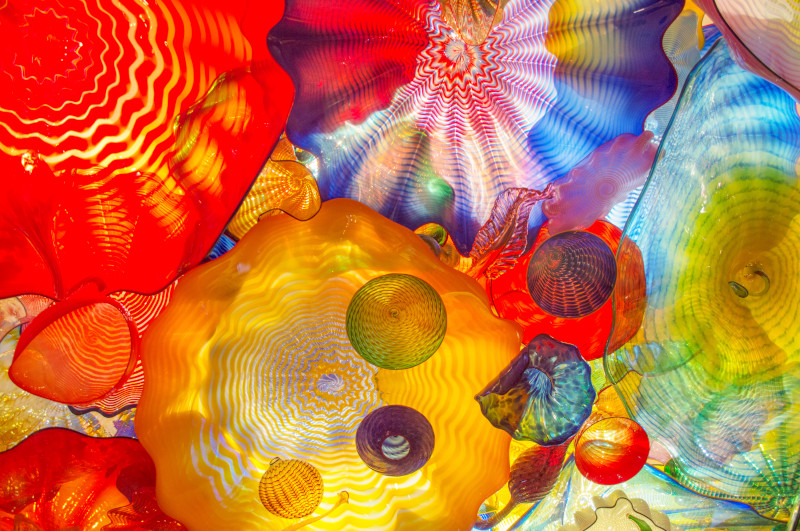 Colorful glass art