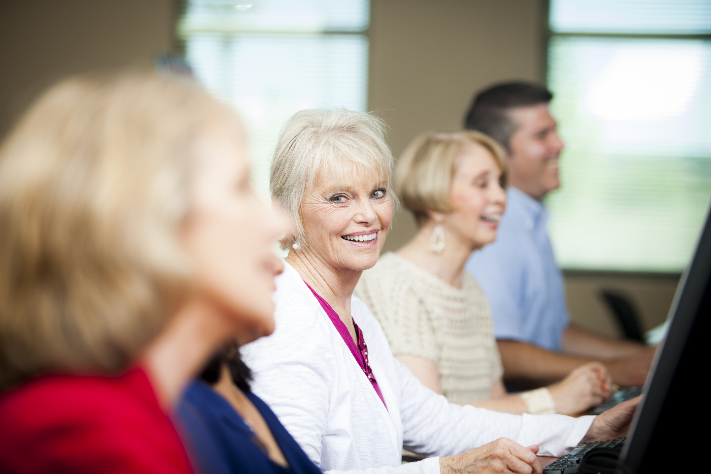 Seniors Using Computers