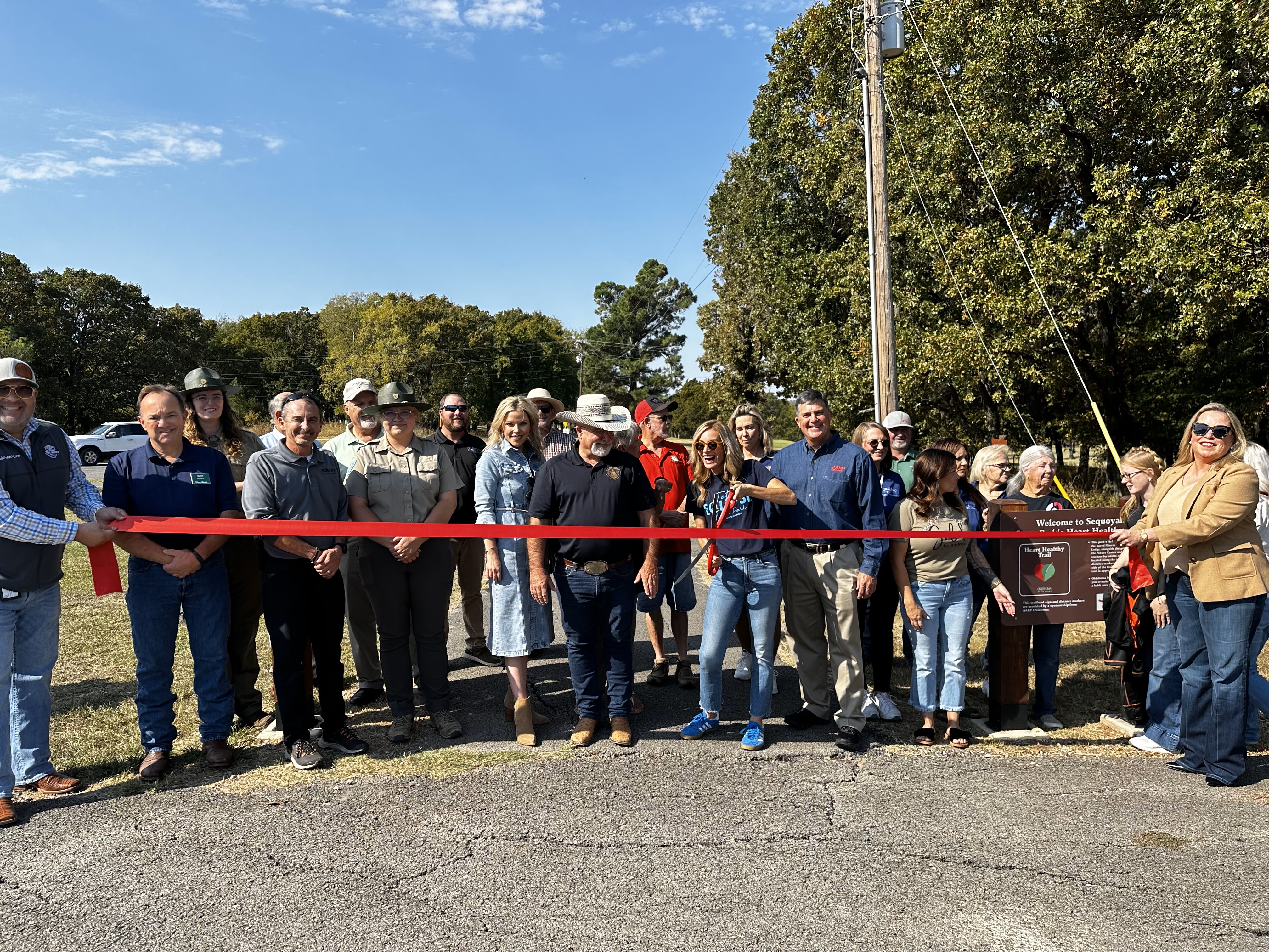 OK Heart Healthy trail ribbon cutting Sequoyah State Park 2024