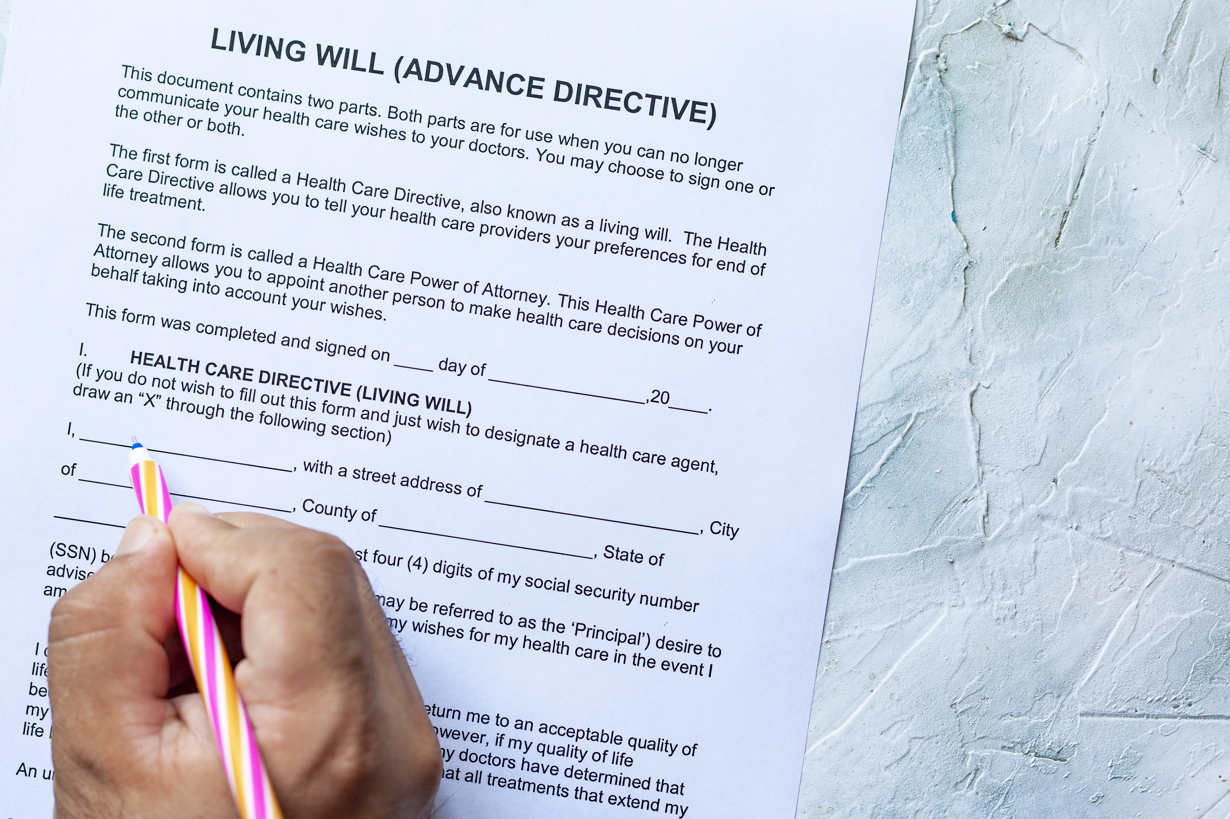 Living Will Advance Directive