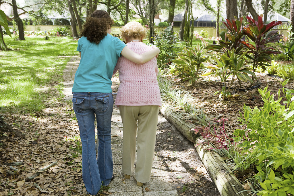 Helping Grandmother Walk