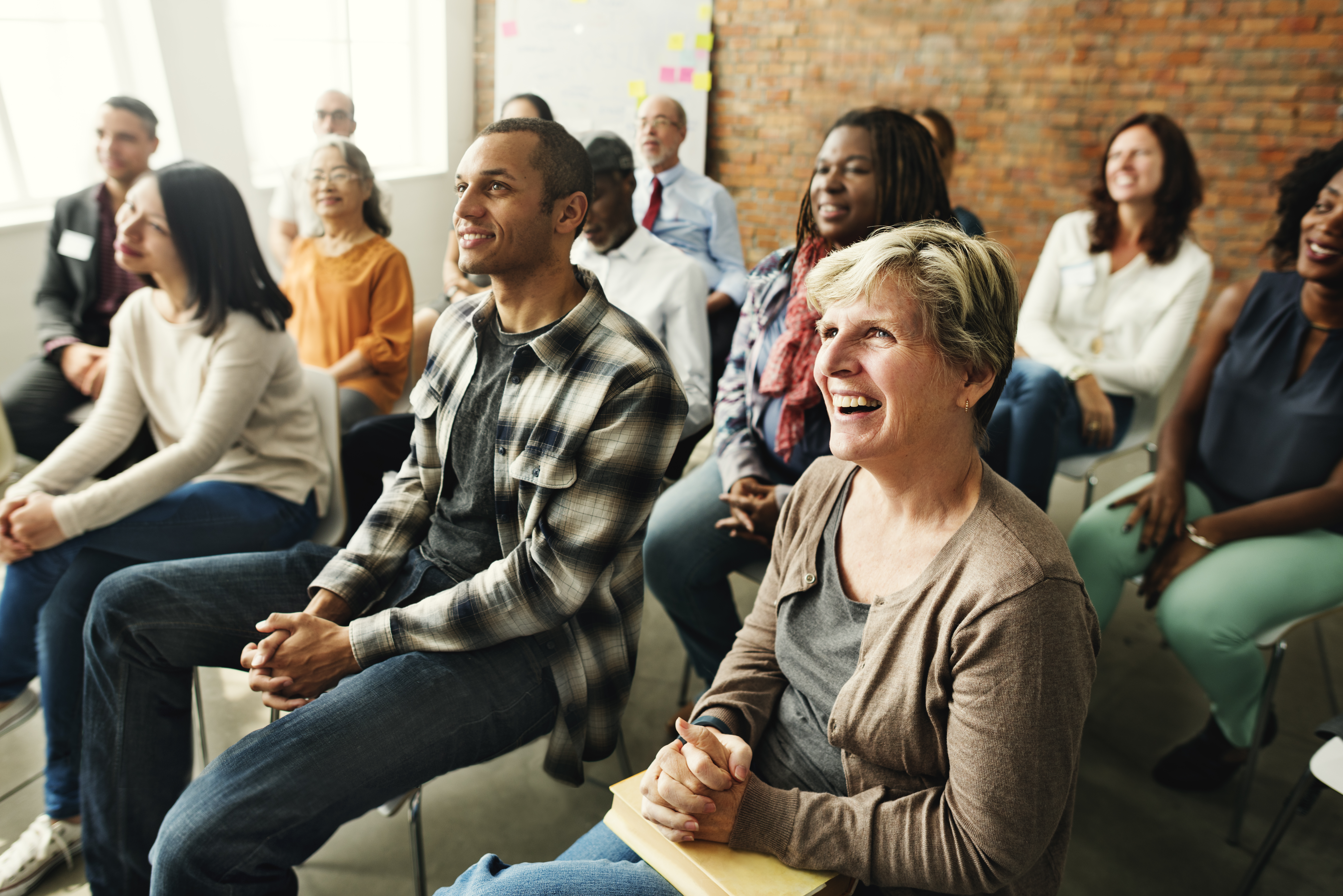 People Diversity Audience Listening Fun Happiness Concept