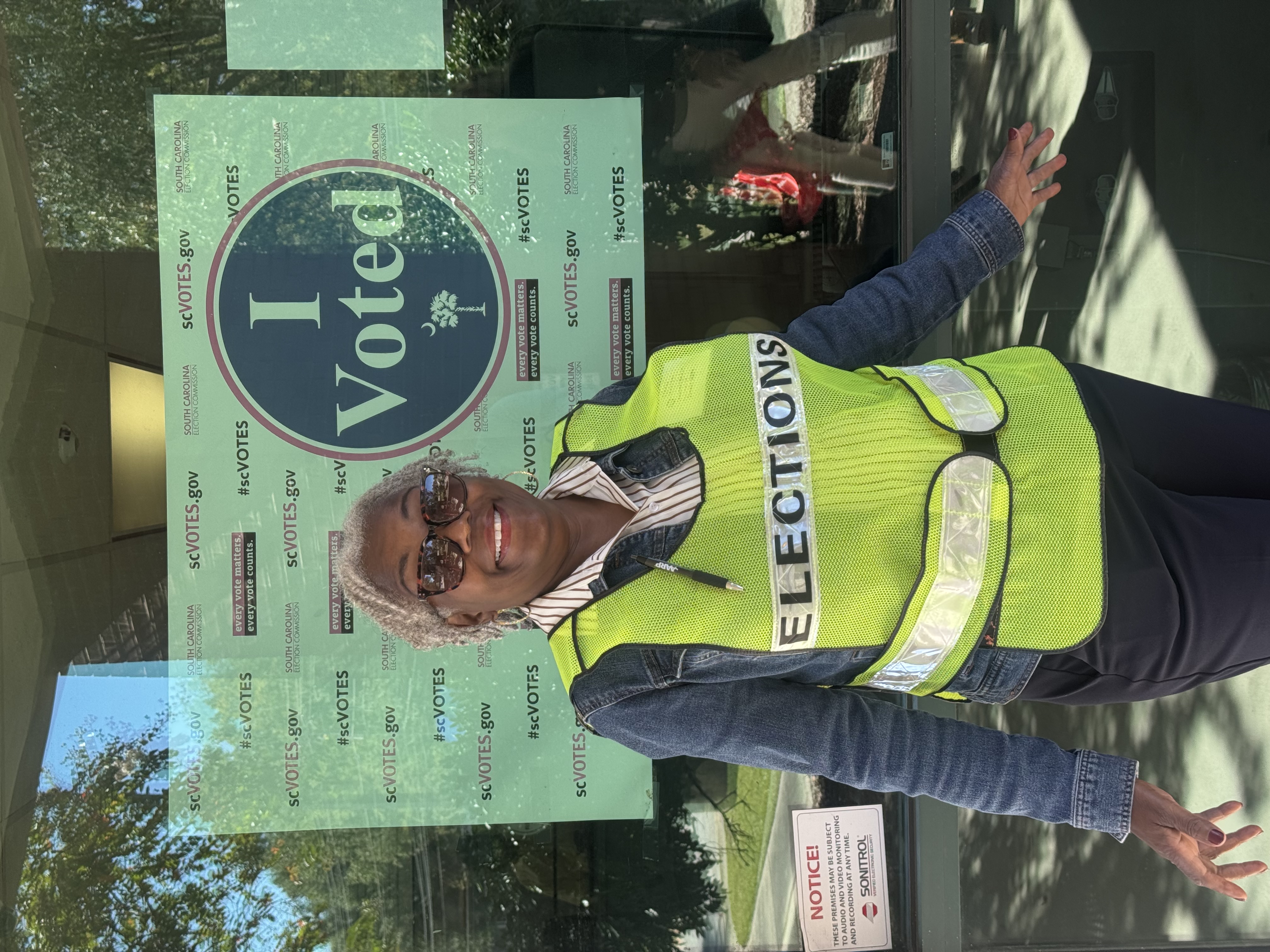 SC State President at Polling Place