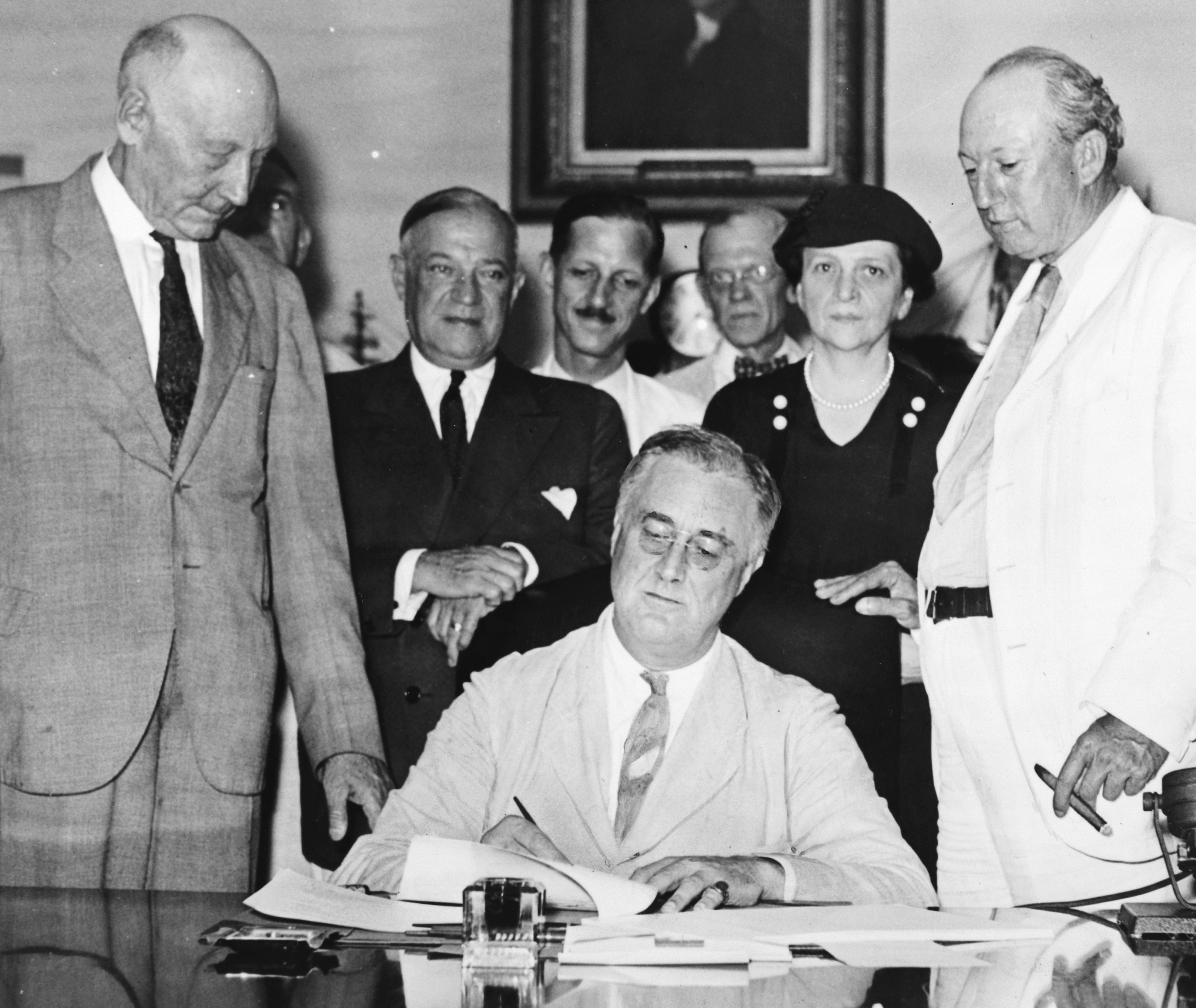 Signing Social Security Act