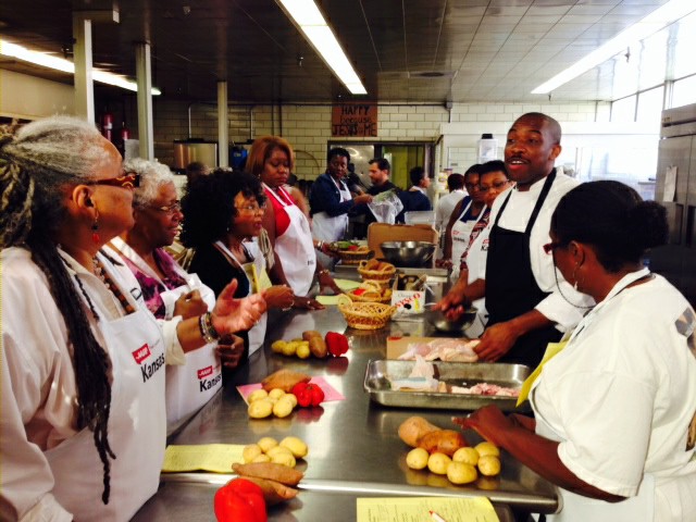 Chef Harper with cooks 2014