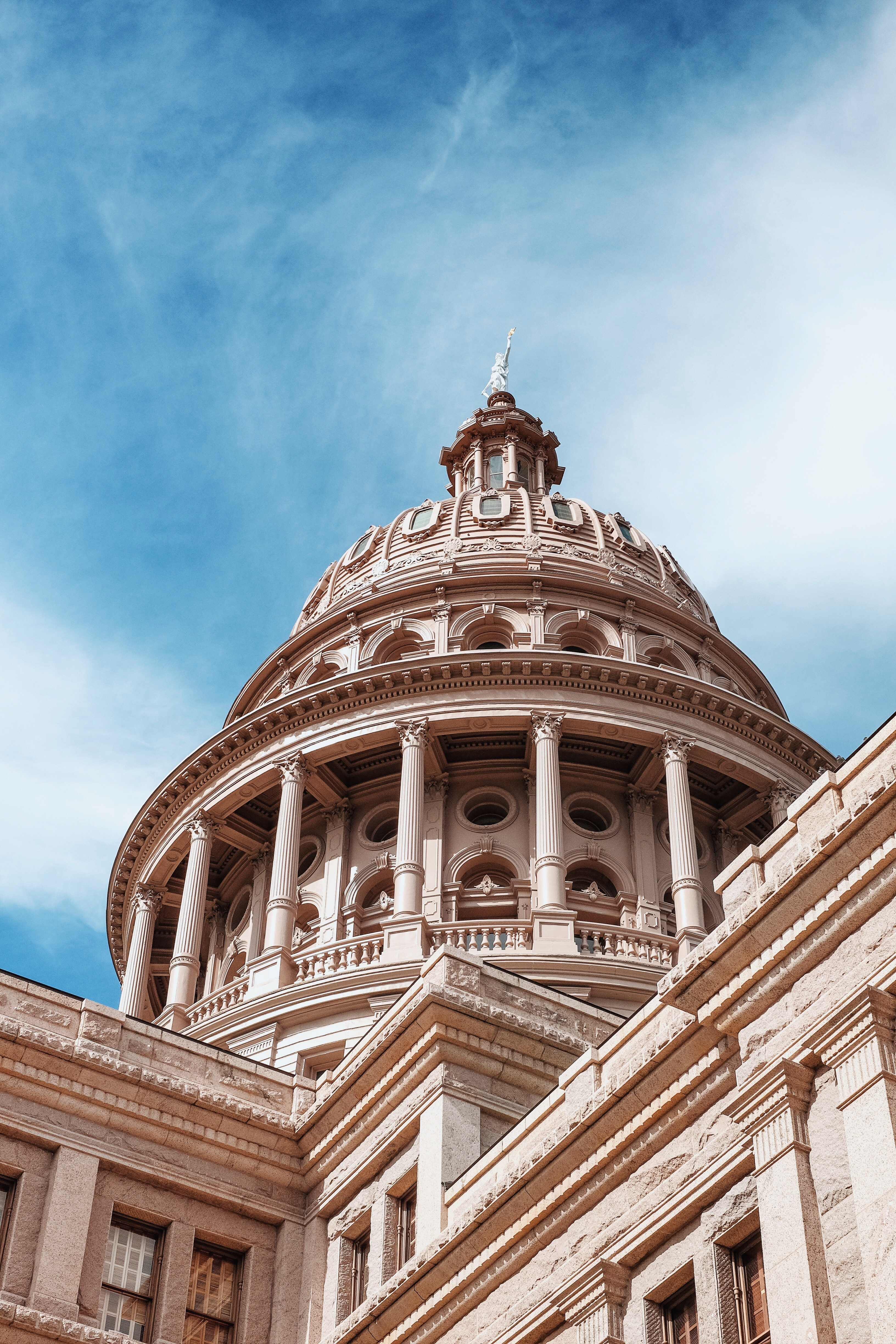 Low Angle View Of Texas State Capitol Against Sky