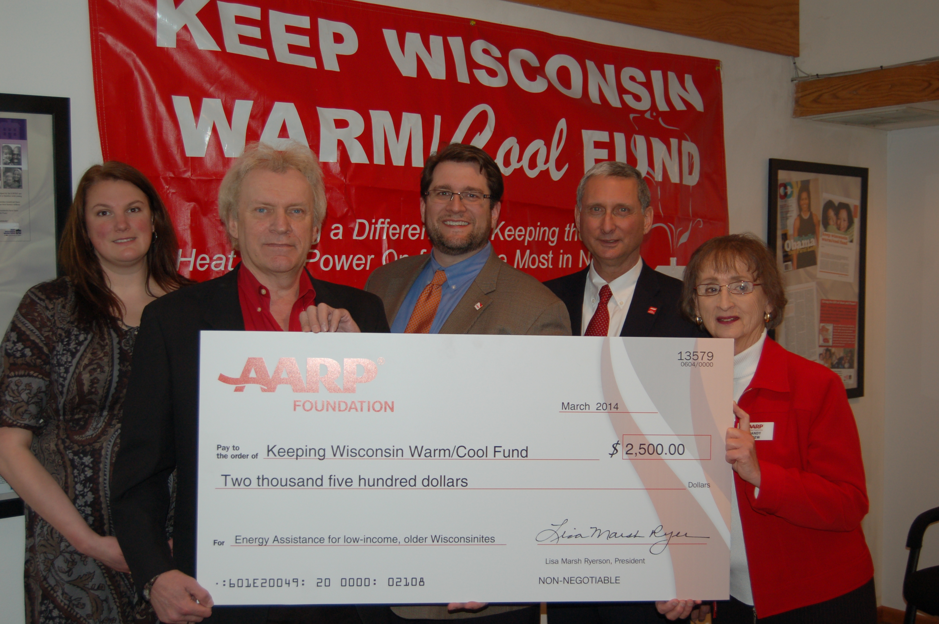 AARP donates to Keep WI WarmCool