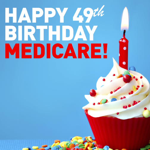 Happy Birthday Medicare Graphic