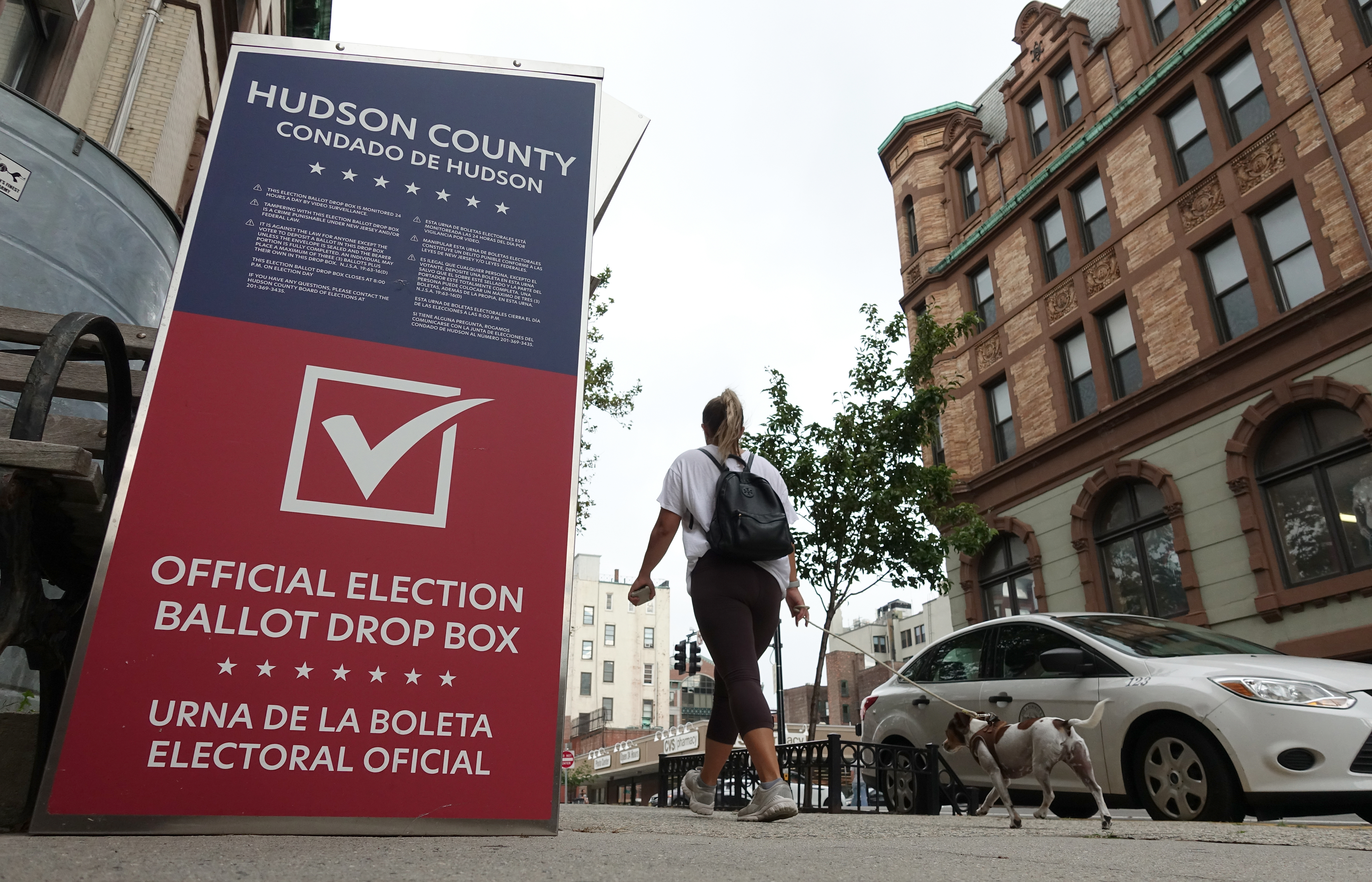 Election Ballot Drop Box in Hoboken, New Jersey