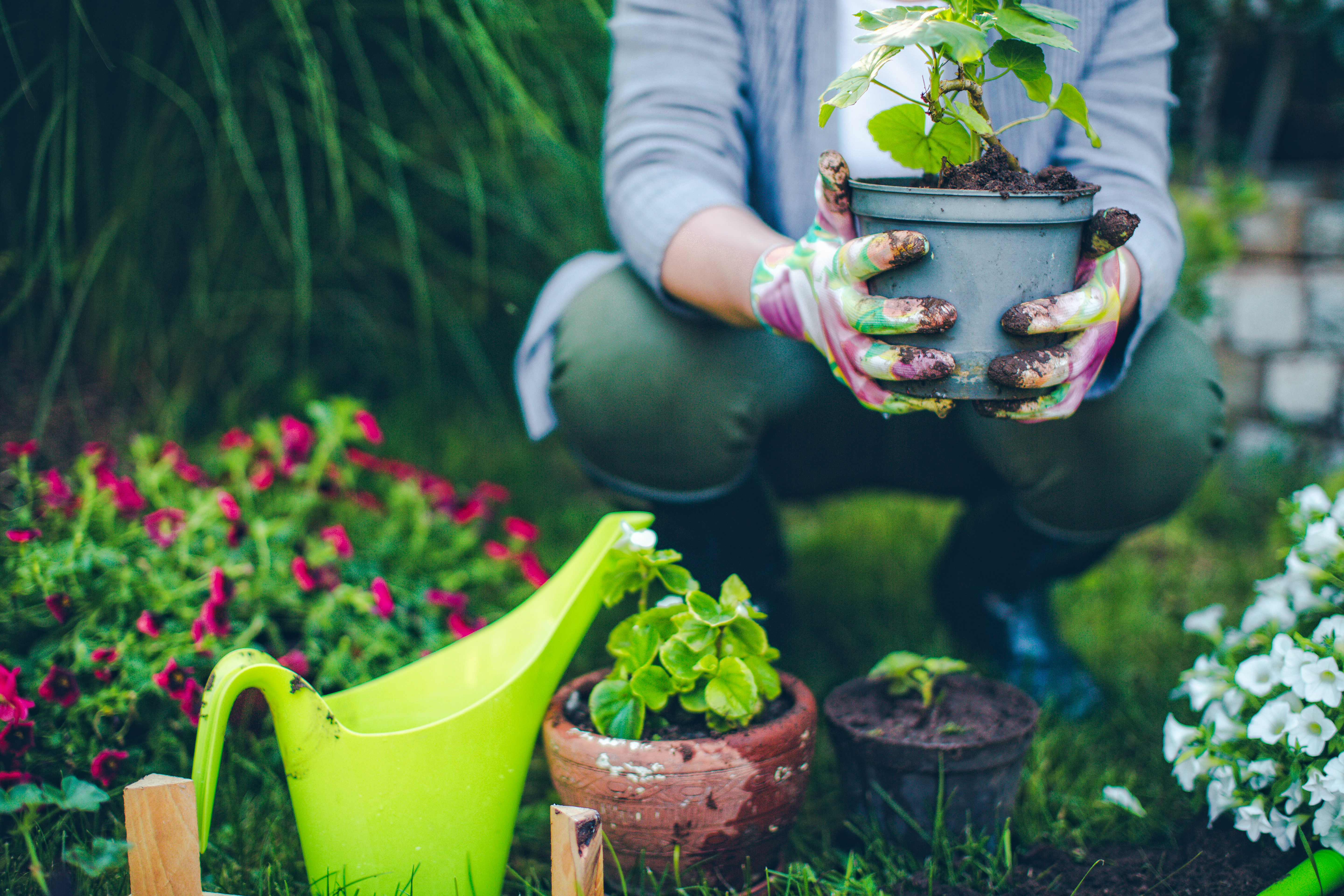 Proud gardener