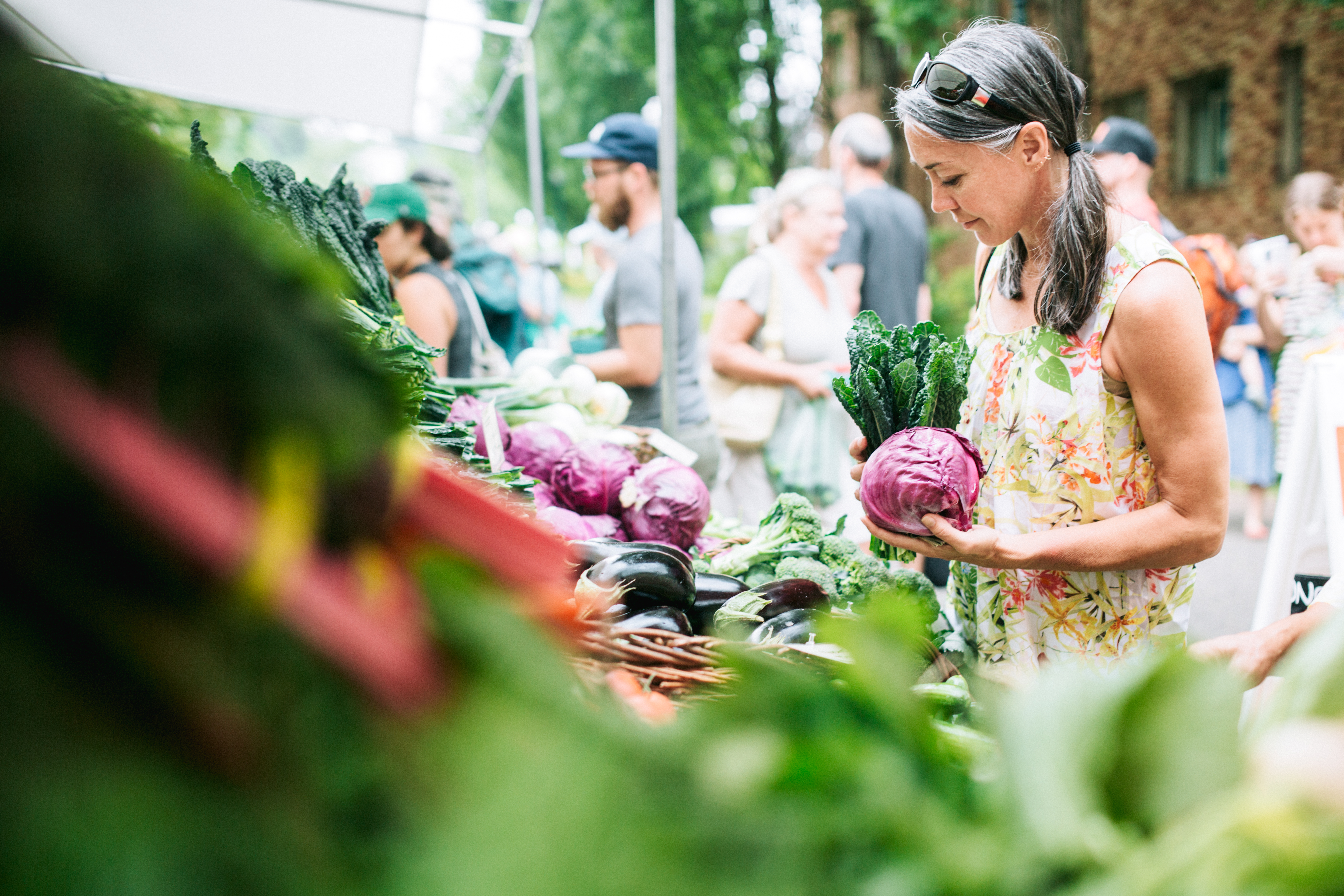 Farmers Market Shopping Mature Woman