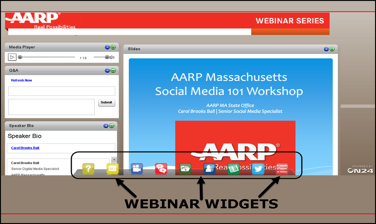 Screengrab of Webinar on-demand Widgets