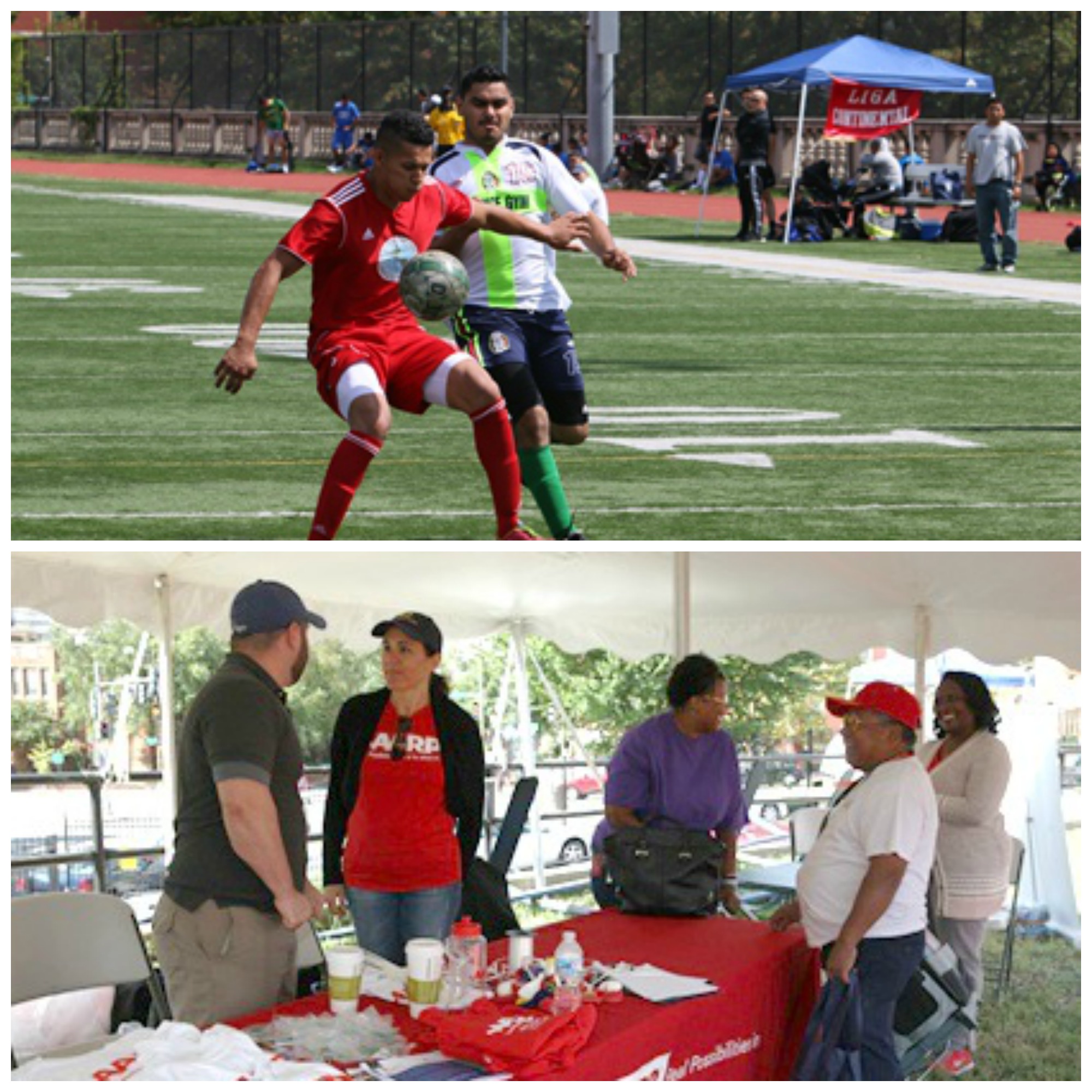 Booth & Soccer Action Collage