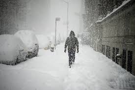 walking in snow