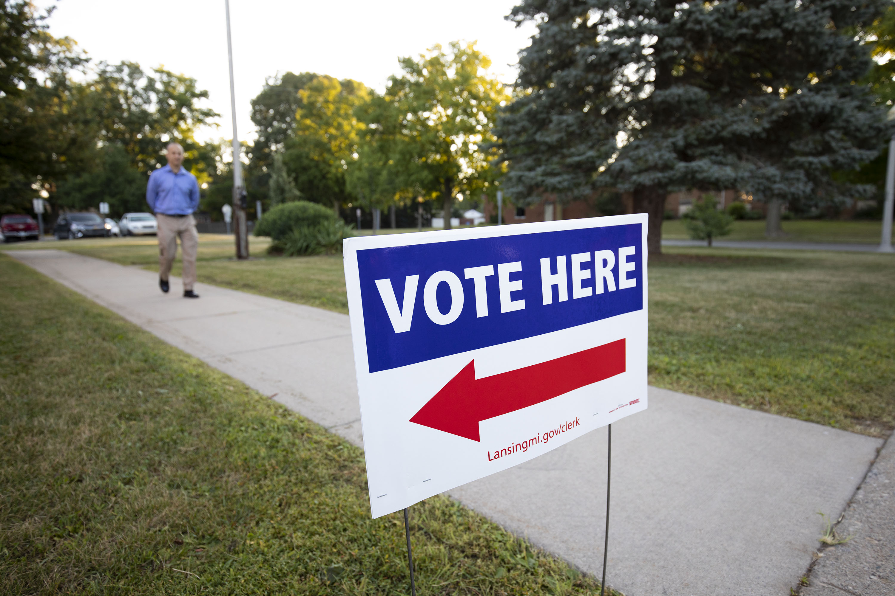 Voters Head To The Polls On  Michigan Primary Election Day