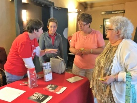 Judy Dickerson & Vickie Browning talk with Kathy McGhee & Patty Baker